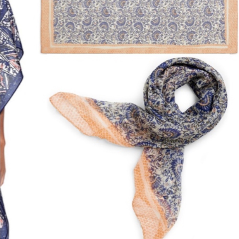 Tory Burch ocean mist multi scarf